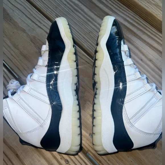 Gratitude 11’s Pre-school Jordan Kids Sneakers Black and White